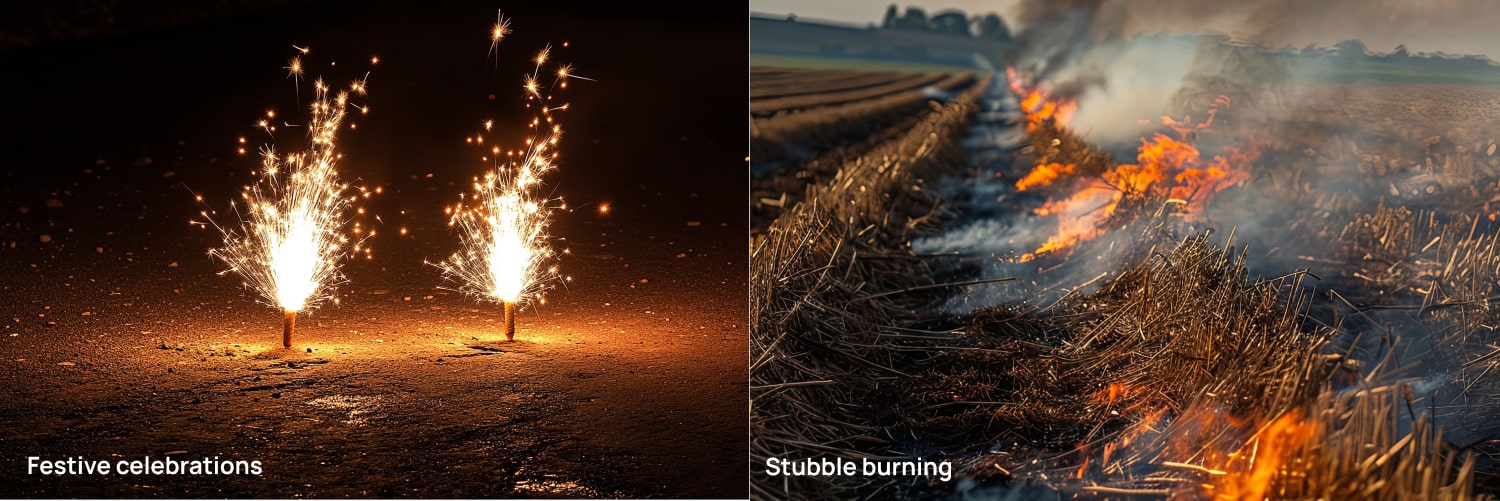 2 fireworks and a crop yield fire